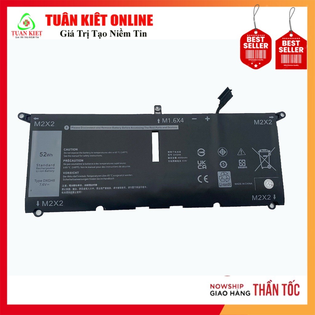 Pin Laptop DELL XPS 13 9370 DELL XPS 13 9380 G8VCF 0H754V DXGH8