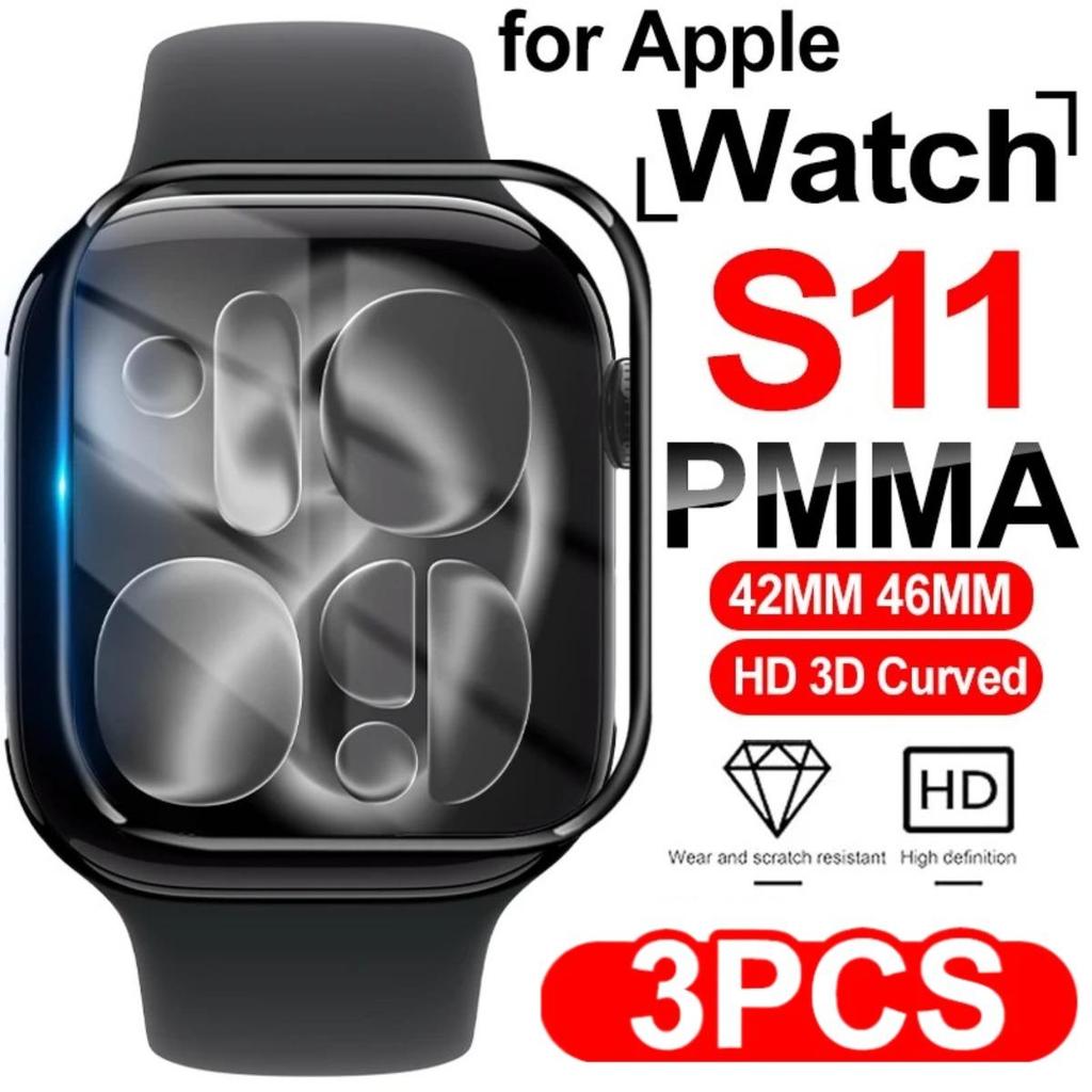 Phim bảo vệ màn hình PMMA cong 3D cho Apple Watch S11 S10 42mm 46mm iWatch Series 11 42MM 46MM 2025
