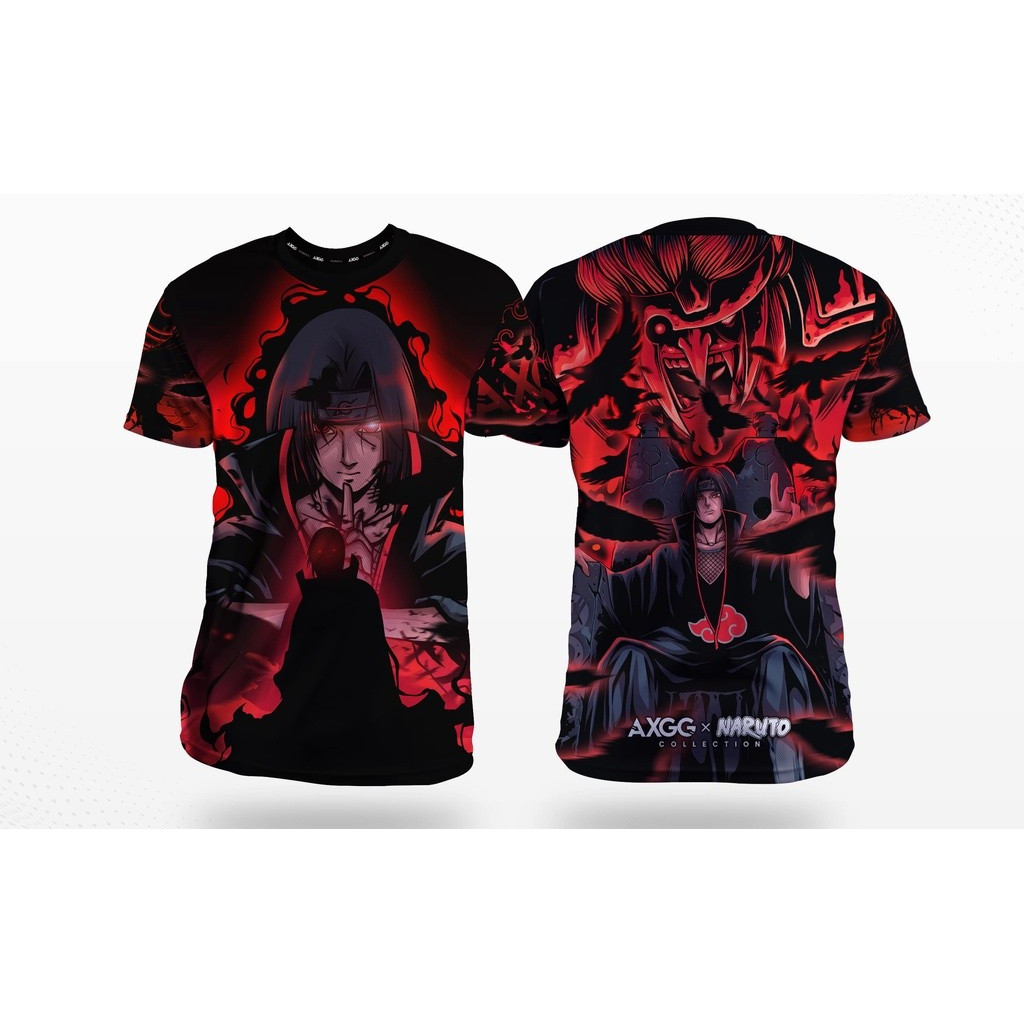 Áo thun nam họa tiếtAnime Naruto Itachi Sasuke và đám mây Akatsuki