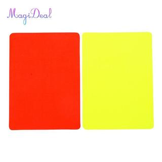 MagiDeal Bộ thẻ trọng tài bóng đá Bộ trọng tài PVC Thẻ đỏ Thẻ vàng cho bóng chuyền