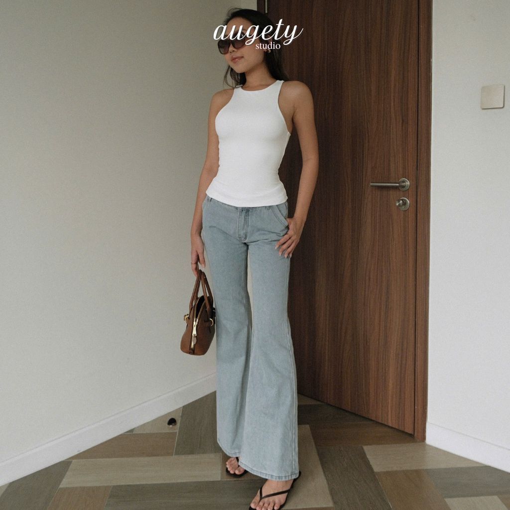 Áo Ba Lỗ Nữ Khoét Sâu Thon Vai Chiết Eo Hai Lớp Công Nghệ Vải Siêu Mỏng Mát Co Giãn Augety Studio, Nue Tank Top | BigBuy360 - bigbuy360.vn