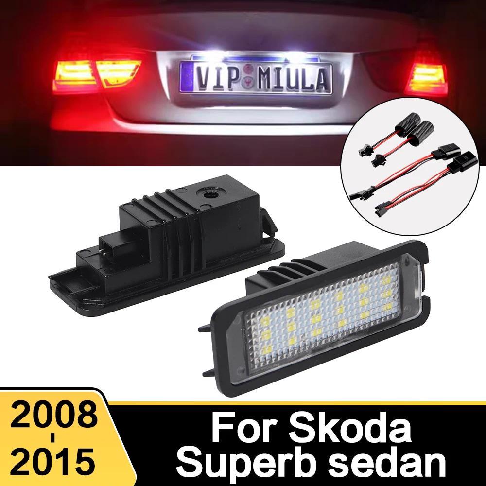Đèn LED Ô Tô Biển Đèn Bóng Đèn Bên Ngoài Phụ Kiện Cho Skoda Suoerb 3T B6 Limous 3T4 4D 3T4 3T5 2008 