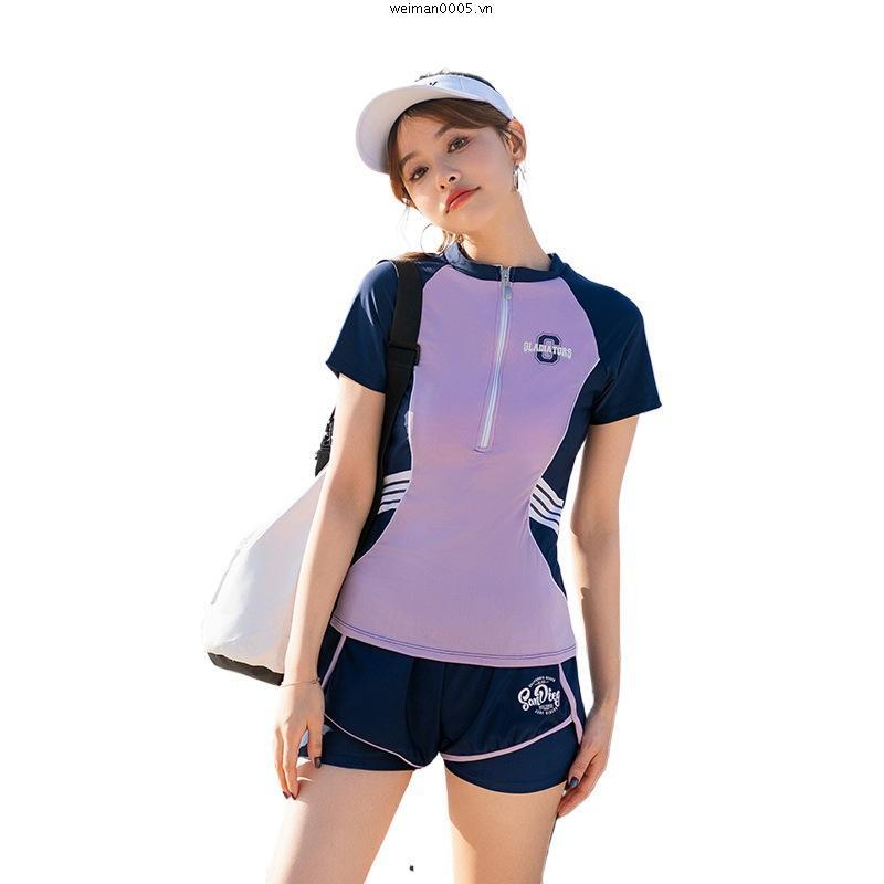 XUANXIANG Bikini Đồ Bơi đồ đi biển bikini kín đáo Năng động ins chic Thu hút WYZ2451NVL 22Z240528