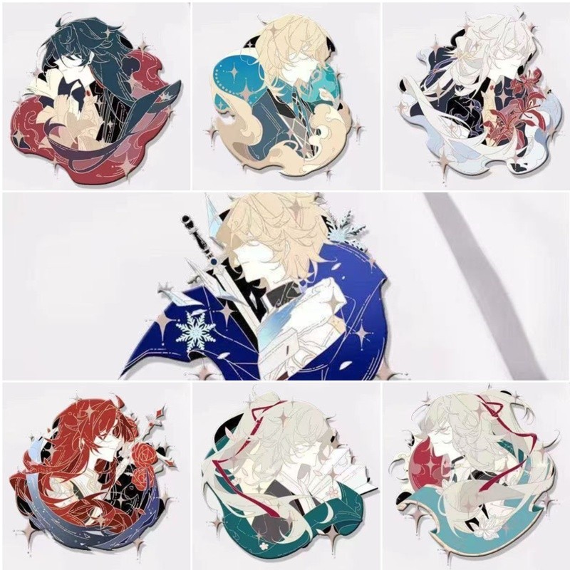 7 Chiếc Trò Chơi Jing Yuan Gepard Landau Blade Argenti Aventurine Kakavasha Chân Acrylic Breastpin H