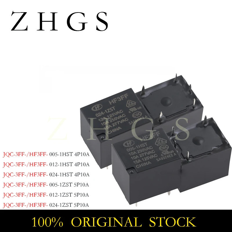5 CHIẾC HF3FF-005-1HST JQC-3FF-005-1HST HF3FF-122-1ZST JQC-3FF-012-1ZST DIP HF3FF JQC-3FF 005 012 02