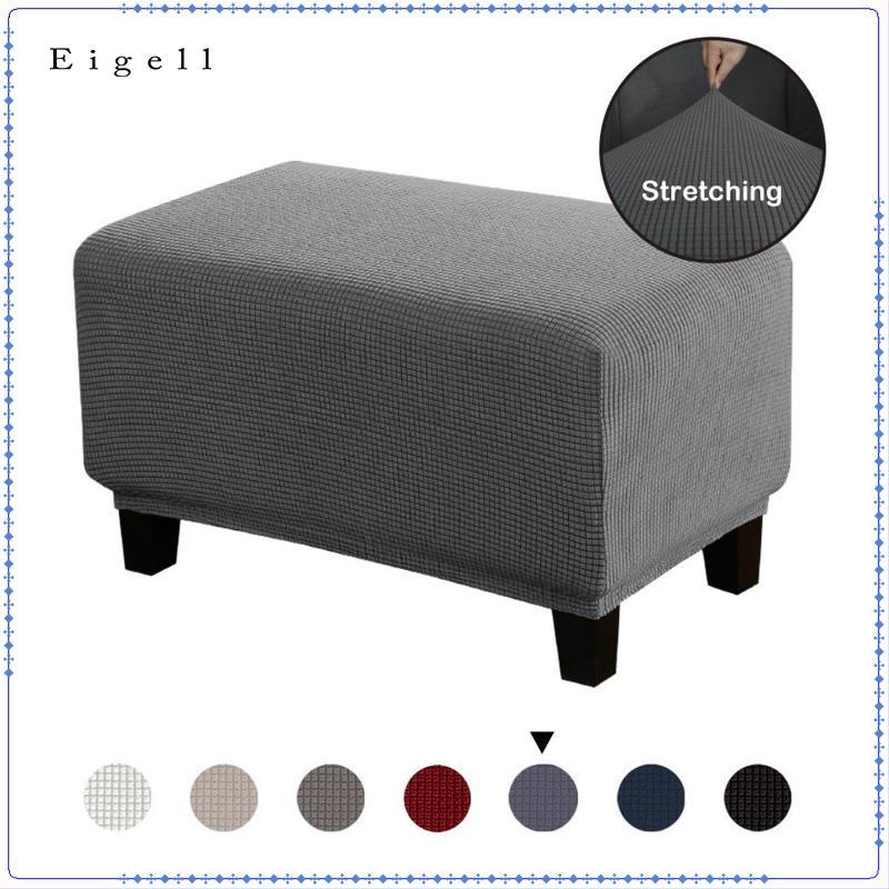 Footstool Cover Hình Chữ Nhật Co Giãn Ottoman Slipcovers Footrest Pouf Guard
