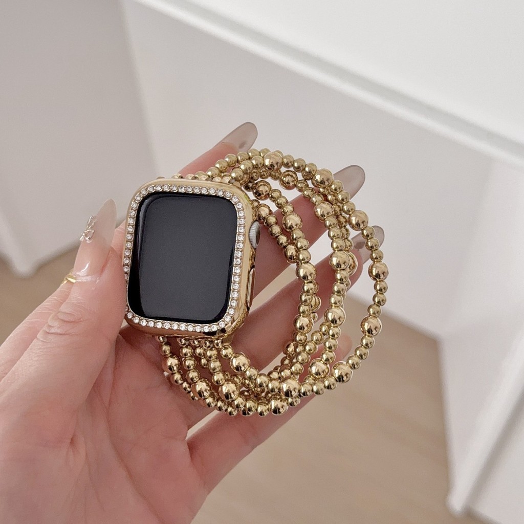 Dây đeo đồng hồ đeo tay đính cườm thủ công Tương thích với Apple Watch Series 10, Apple Watch Series