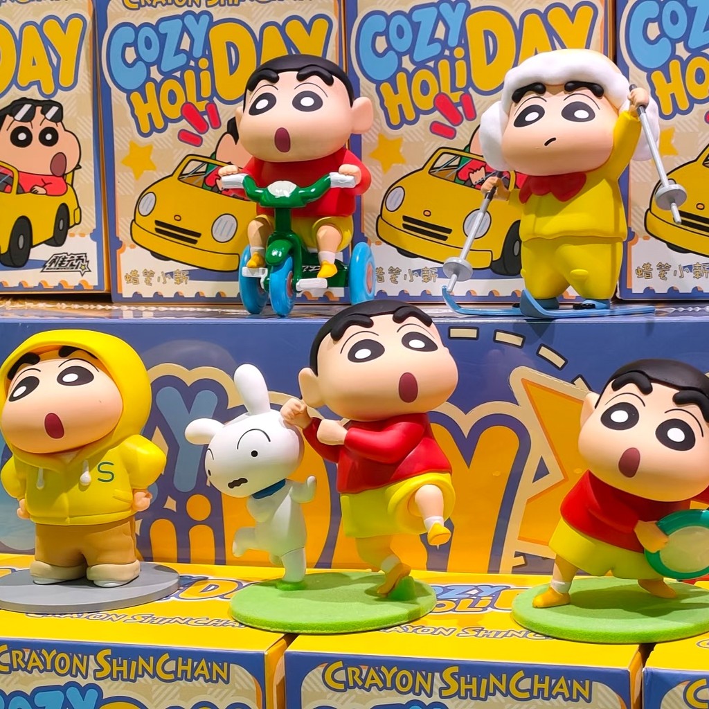 Childish Crayon Shin-chan: Shin-chan 's Holiday Series Blind Box Đồ chơi hợp thời trang Hình Đồ chơi
