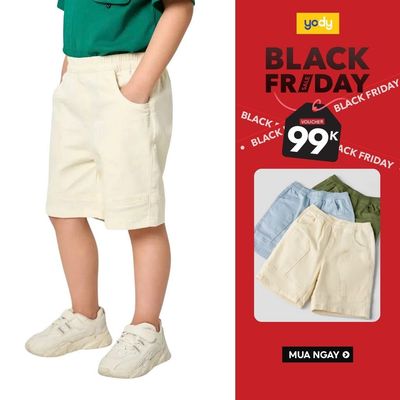 🔥🔥SALE⚡ Quần Shorts Bé Trai Can Phối Yody, Co Giãn Nhẹ, Mặc Cả Ngày Không Bí Bách TRA - BKCS25S049