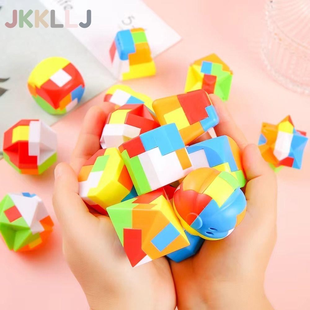 JKLLJ Luban Xếp Hình Ma Thuật, Antistress Brain Teaser Trò Chơi Xếp Hình Luban Khóa, Hoạt Hình Nhựa 