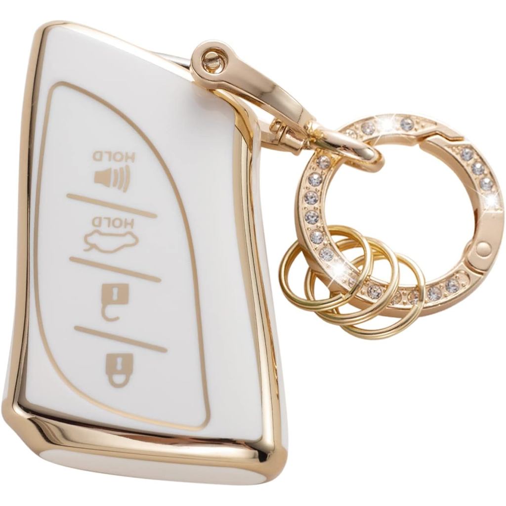 Gematay cho Lexus Key Fob Cover có móc khóa, Vỏ chìa khóa cho Lexus ES350 ES300h UX200 LS500 LS500H 