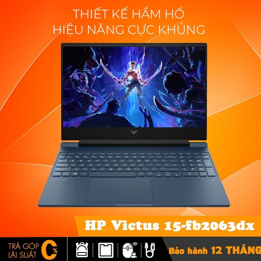 HP Victus 15-fb2063dx Ryzen 5-7535HS, 8 GB, SSD 512GB, AMD Radeon RX 6550M 4G, 15.6 inch Full HD, Ne