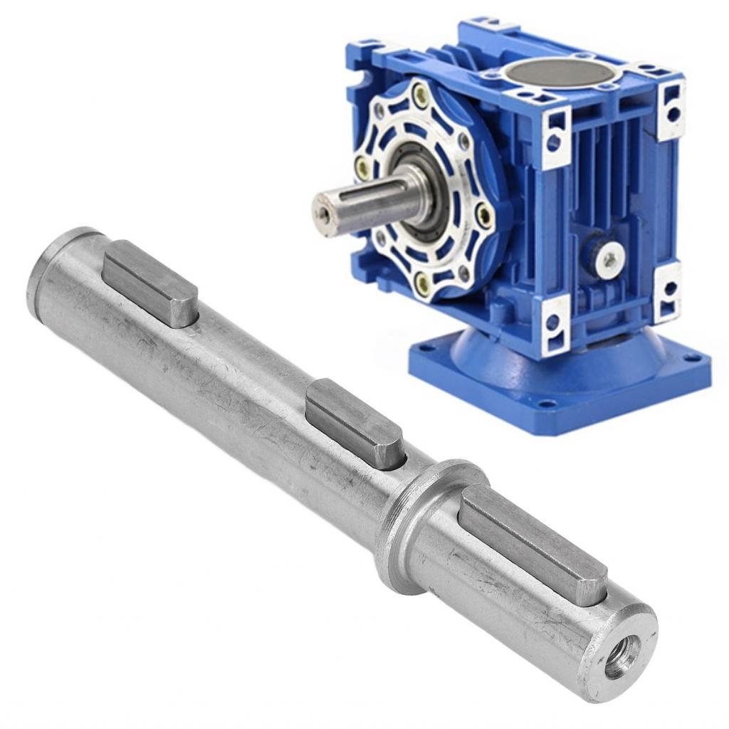 Đầu ra Đường kính trục đơn 18mm 0,71in Chiều dài 128mm 5,04in Hộp giảm tốc NMRV040 RV040 Nema34 Truy