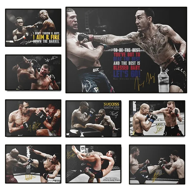 Quyền Anh Và Chiến Đấu Tranh Áp Phích Tony Ferguson Jon Jones Boxer Trận Tranh Canvas Nghệ Thuật Tre