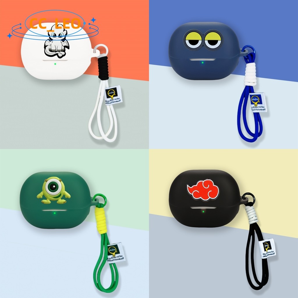 Case for QCY MeloBuds N60 Cartoon Night Fury Lanyard Pendant Cute Silicone Soft Case Suitable for QC