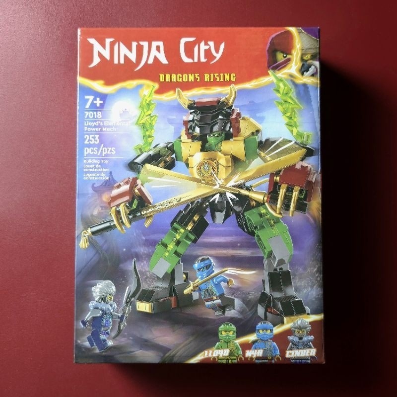 ( ngẫu nhiên ) [Sẵn hàng] Mô Hình Đồ chơi Ninja city Dragon Rising 2 LLOYD ELEMENTAL MECH giáp nguyê