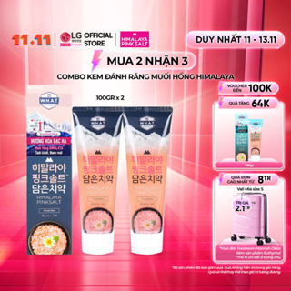   LG Daily Beauty Official  Combo 2 kem đánh răng muối hồng Himalaya Pink Salt Floral Mint 100g 