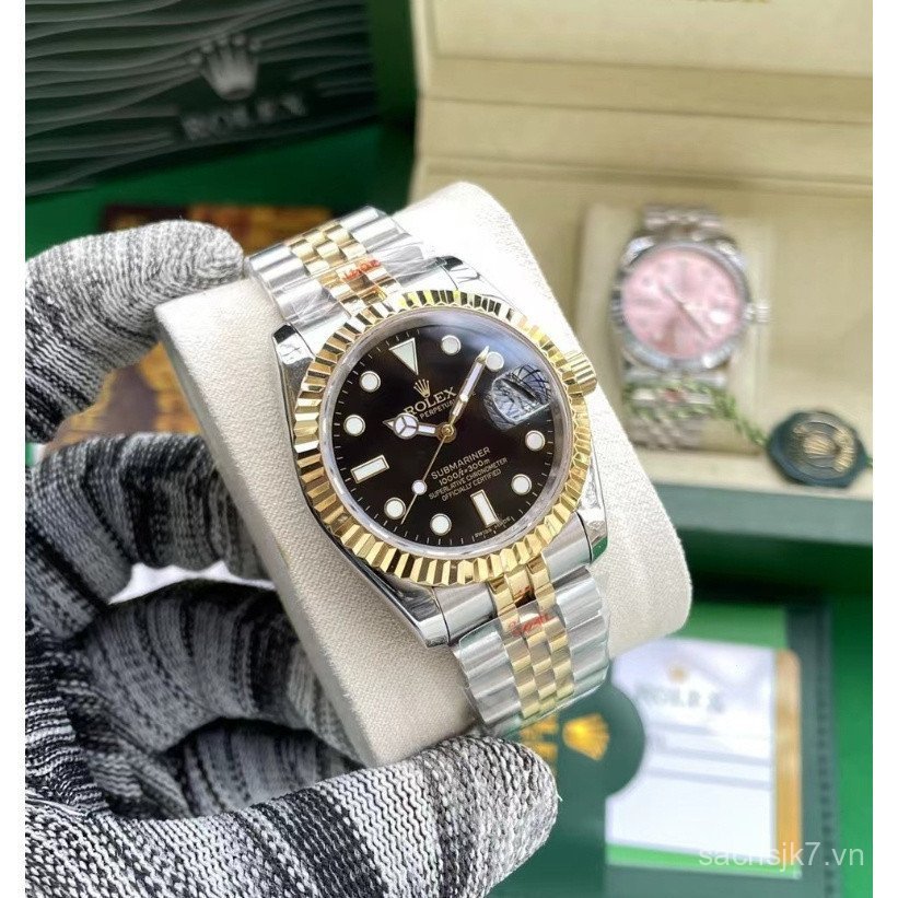 Rolex Sản phẩm mới Log Series Quartz Movement Men 's Precision Steel Dial and Date Display Đồng hồ đ