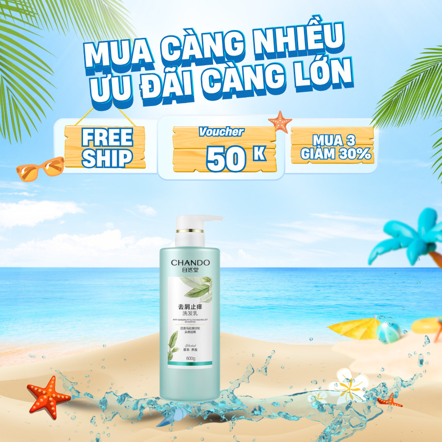 Dầu gội ngăn ngừa gàu & giảm ngứa CHANDO Himalaya 600ml