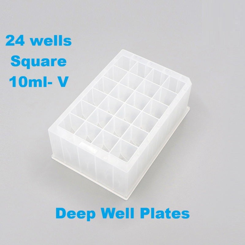 Deep Well Plates 24 giếng vuông, 10ml-đáy V, kingfisher Flex, DNase & RNase free, Biologix LABTECH S