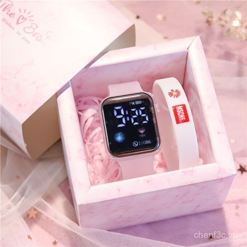 Đồng Hồ Nữ Phong Cách ins Phong Cách Kỳ Lân Giá Trị Cao Điện Tử Học Sinh Trung Học Cơ Sở Trẻ Em Bé Gái Thể Thao Chống Thấm Nước Thông Minh