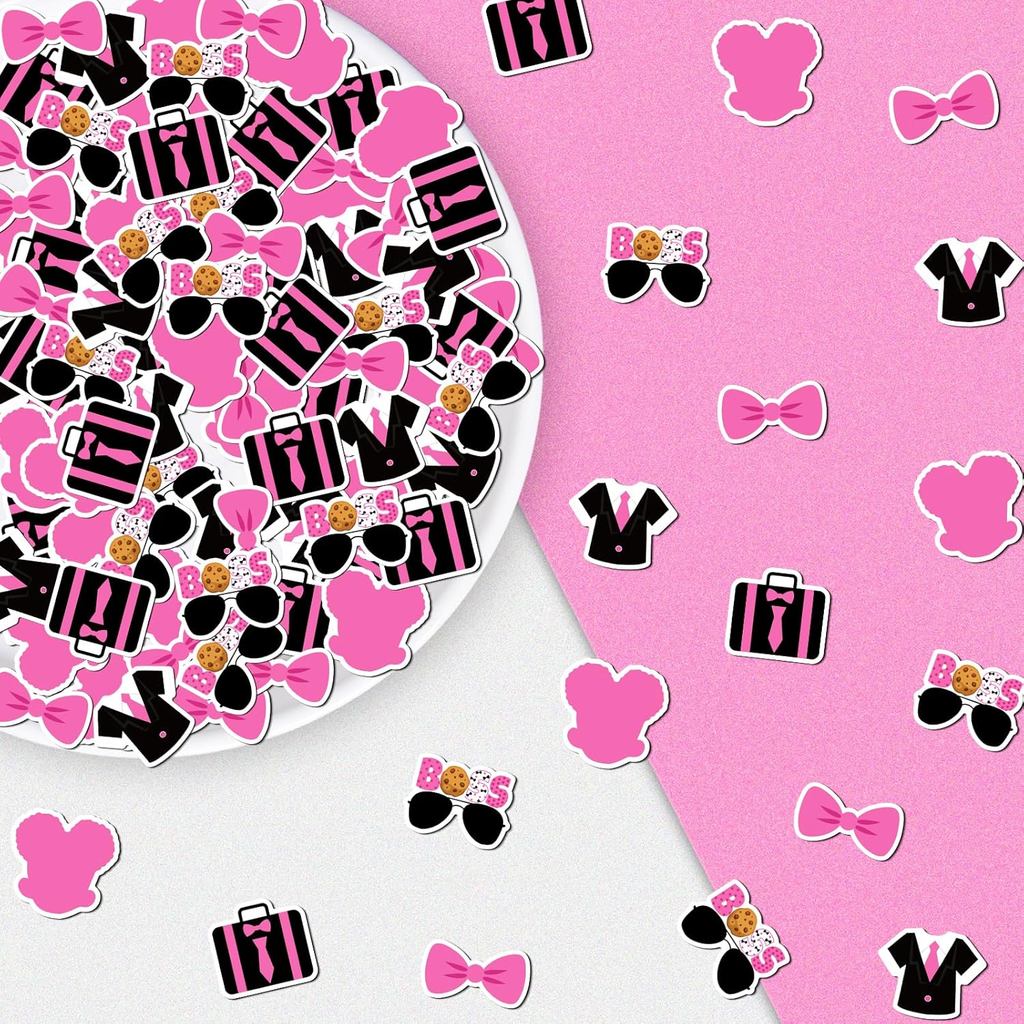 200 Chiếc Bé Gái Boss Confetti Cho Bé Gái Nóng Hồng Bé Gái Bàn Confetti Boss Theo Chủ Đề Giấy Rải Hư