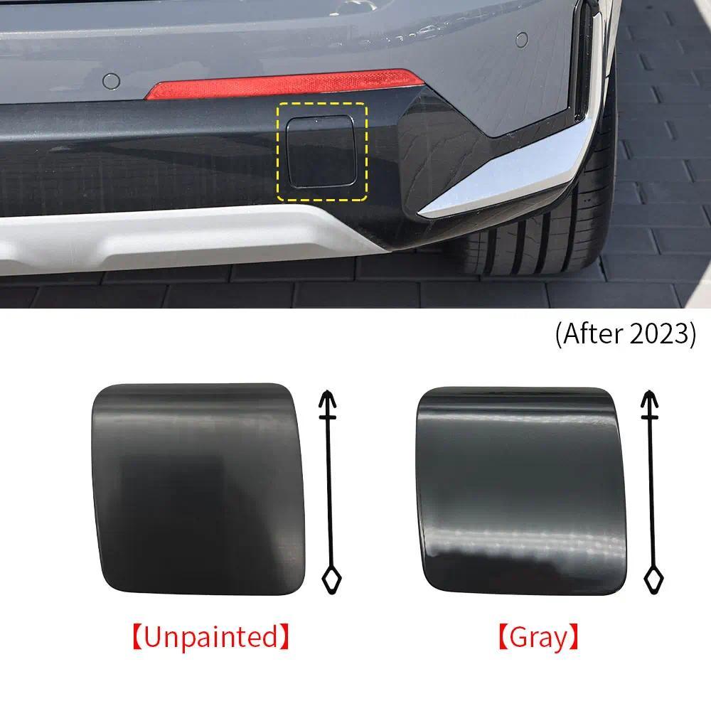 Dành Cho Xe BMW U11 U12 Xe Phía Sau Ốp Lưng Kéo Móc Bao Nắp Phụ Kiện Màu Đen Cho Xe BMW X1 2023-2025