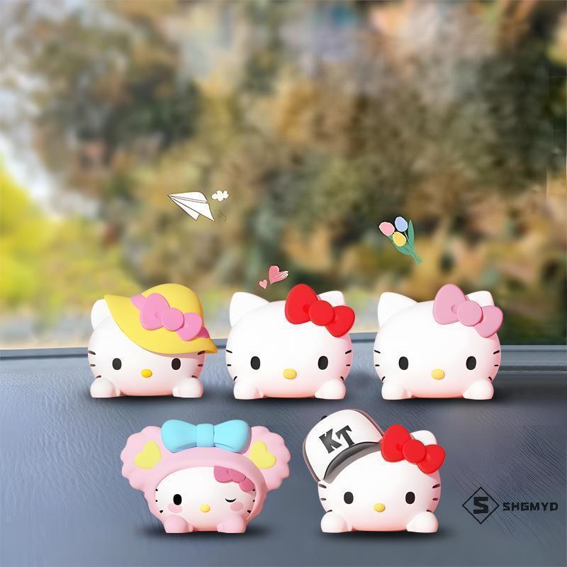 SHGMYD > 1 Bộ Đồ Trang Trí Kawaii Hello Kitty 3D Xe Dễ Thương Chống Thấm Nước Có Thể Tháo Rời Hoạt H