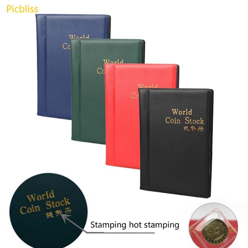 Picbliss World Coin Stock Album Sách Dành Cho Hộp Đựng Đồng Xu Bộ Sưu Tập Lưu Trữ Đồng Xu Collec