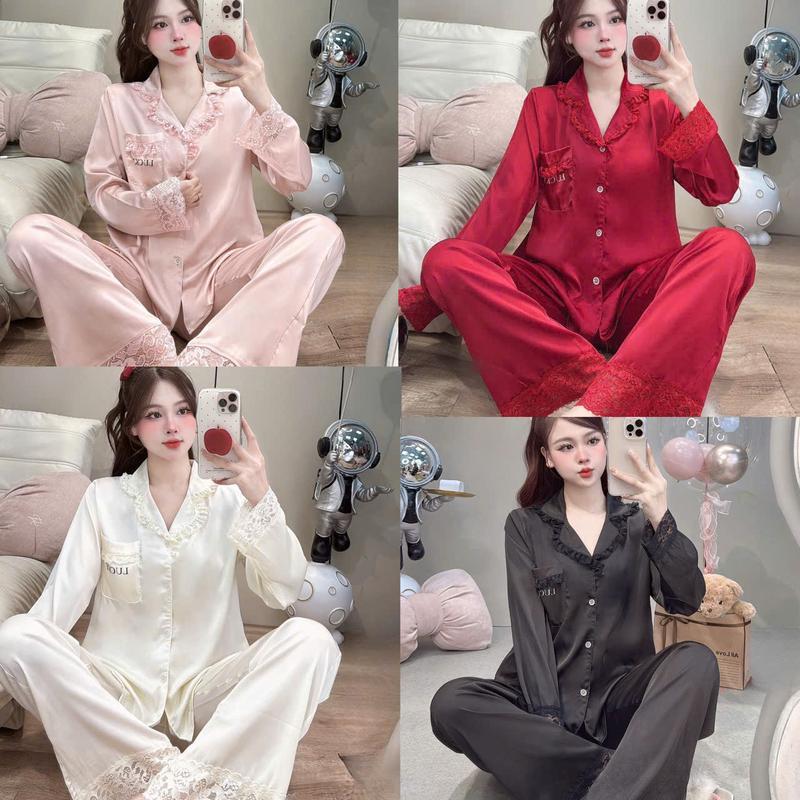 [DEAL MỞ BÁN] Bộ Đồ Ngủ Nữ JUSOKA Pijama Mặc Nhà Lụa Latin Cao Cấp Dễ Thương Cao Cấp Dành Cho Nữ LT3