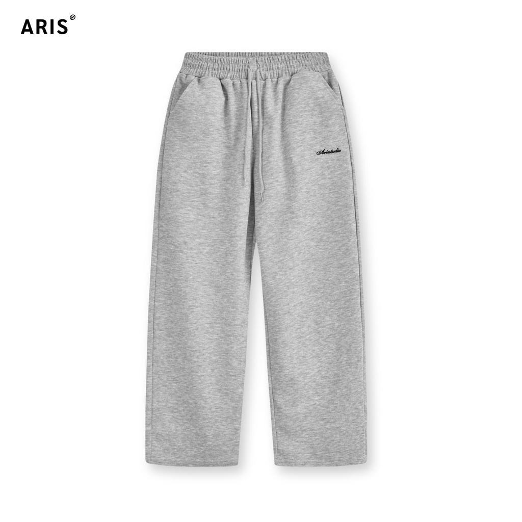 Quần nỉ ống đứng unisex thể thao mùa đông 2 lớp thêu logo cạp chun QD04 | BigBuy360 - bigbuy360.vn