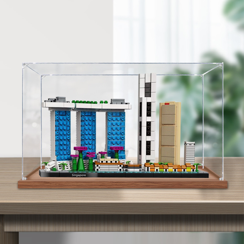 [Hộp trưng bày mô hình] Hộp trưng bày Acrylic Thích hợp cho Lego 21057 Hộp lưu trữ hình loạt tòa nhà