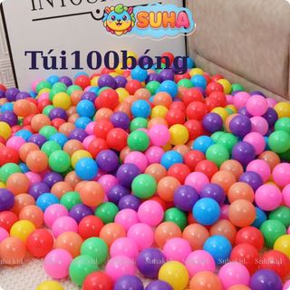 "Bóng nhựa cao cấp Việt Nam 5.5cm-7.5cm, an toàn cho bé, không mùi, chất liệu nhựa Hàn Quốc nguyên sinh."