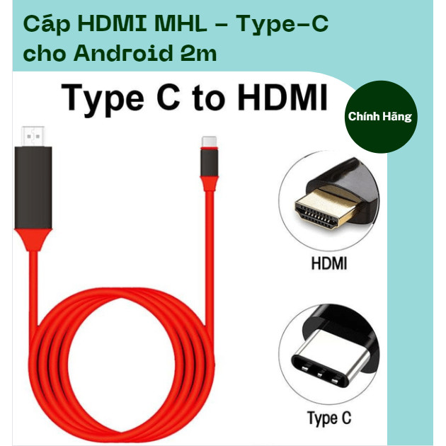 USB Type C to HDMI HD 4K - USB-C Type C To HDMI 2.0 Cable 4K HDMI Cable 2 M Audio and Ethernet for H