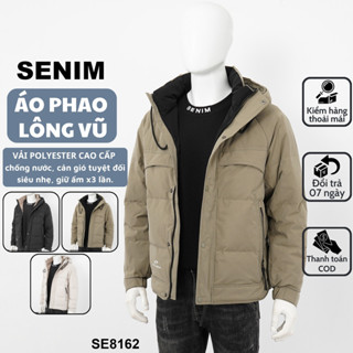  Áo Khoác Phao Nam Lông Vũ 100% SENIM Cao Cấp Cản Gió Cản Bụi Giữ ấm áo Nam Thể Thao Năng động SE816 