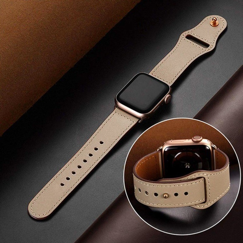 Dây Da Cho Apple Watch 46mm 49mm 45mm 41mm 40mm 44mm 38mm 42mm Dây Cho iWatch Series 11 10 9 8 7 6 S