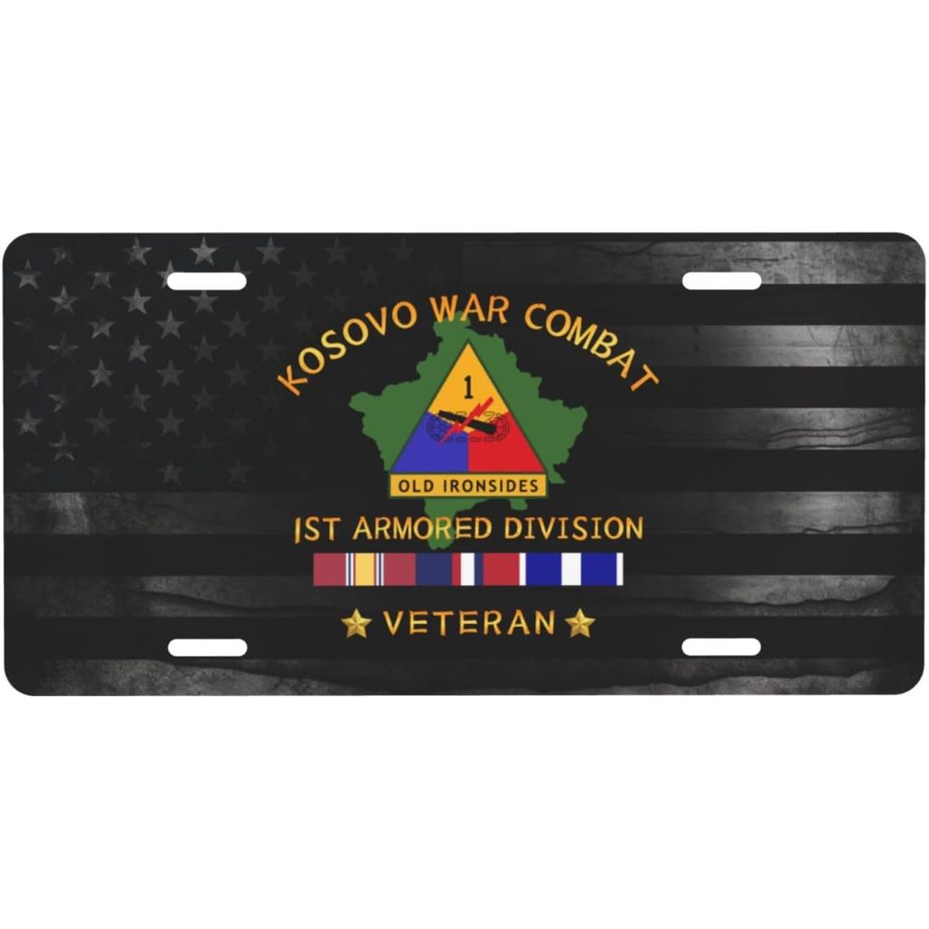Chiến Đấu Chiến Tranh Kosovo Cựu Chiến Binh Giáp Sư Đoàn Cá Tính Mặt Trước Nhôm Biển Số Thích Hợp Ch