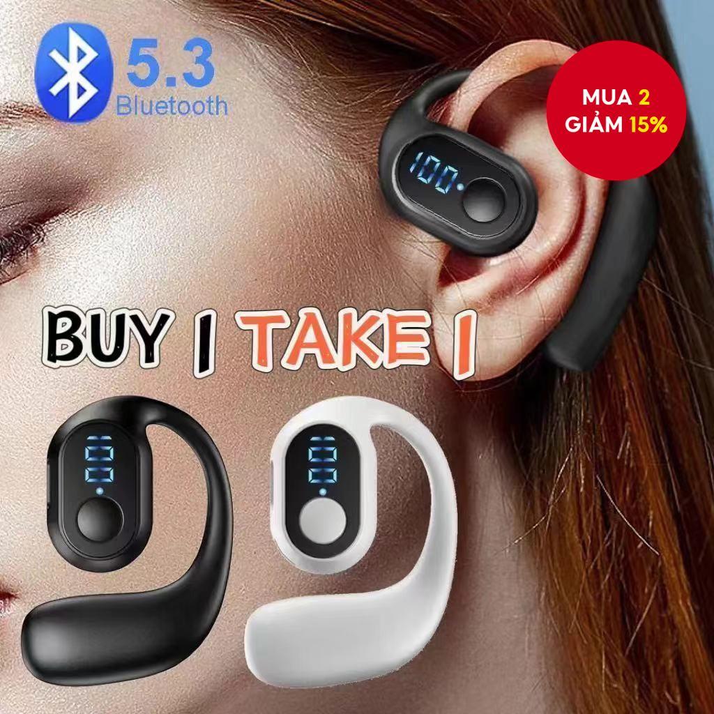  Tai nghe KY2 Por Bluetooth 5.3 Nút tai đơn Tai nghe pin dài Tai nghe thể thao kinh doanh Tai nghe giảm tiếng ồn Tương thích với nhiều thiết bị 