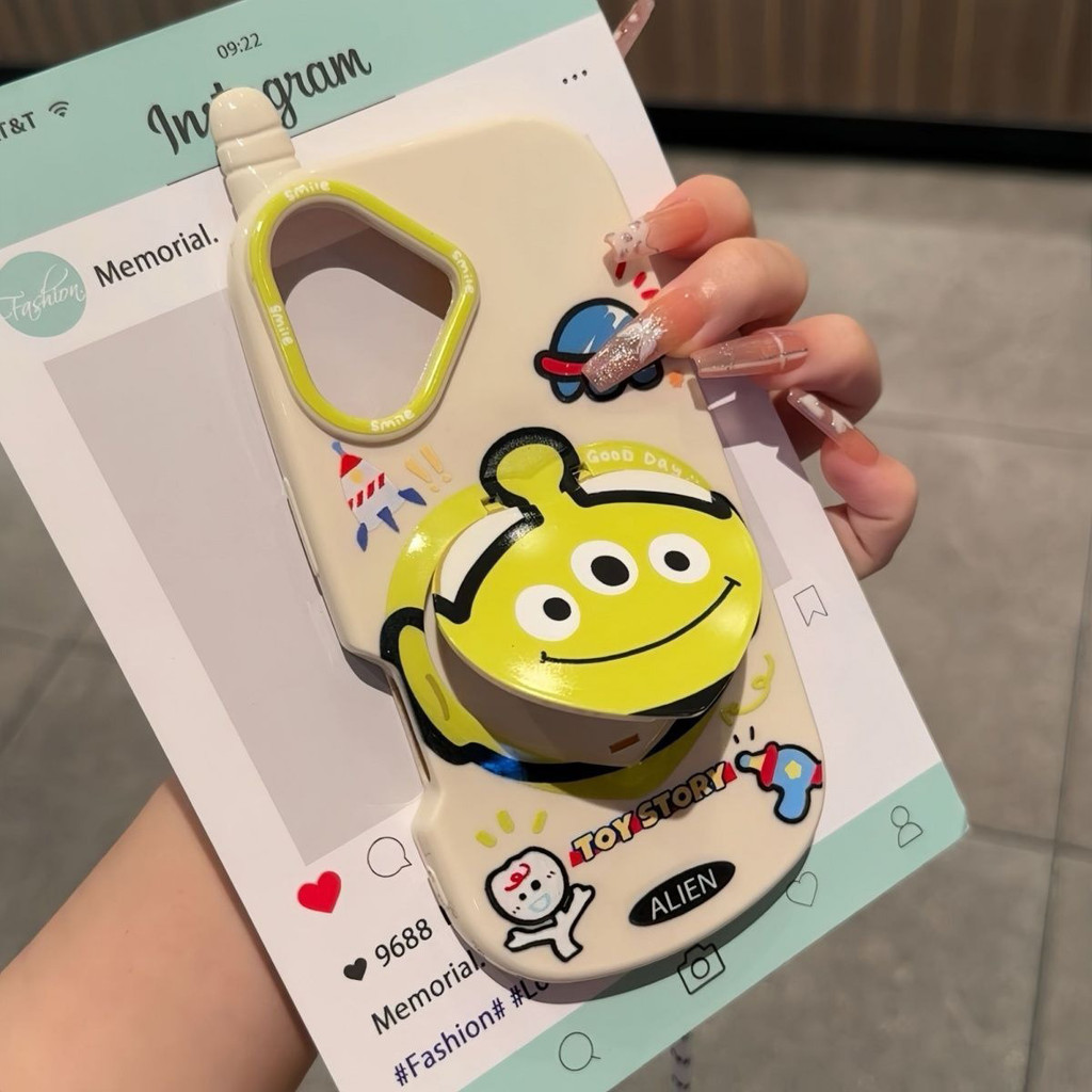 Cellular Phone Heart Shape Mirror Phone Case Holder Mirror Apple Mirror Phone Case Accessories Simpl