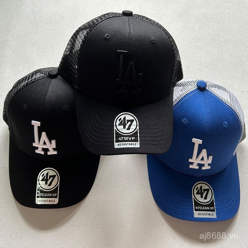 Mũ bóng chày 47Brand Yankees NY đen cứng, vành lưới điều chỉnh