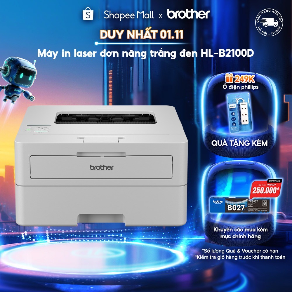Máy in laser đơn năng Brother HL-B2100D