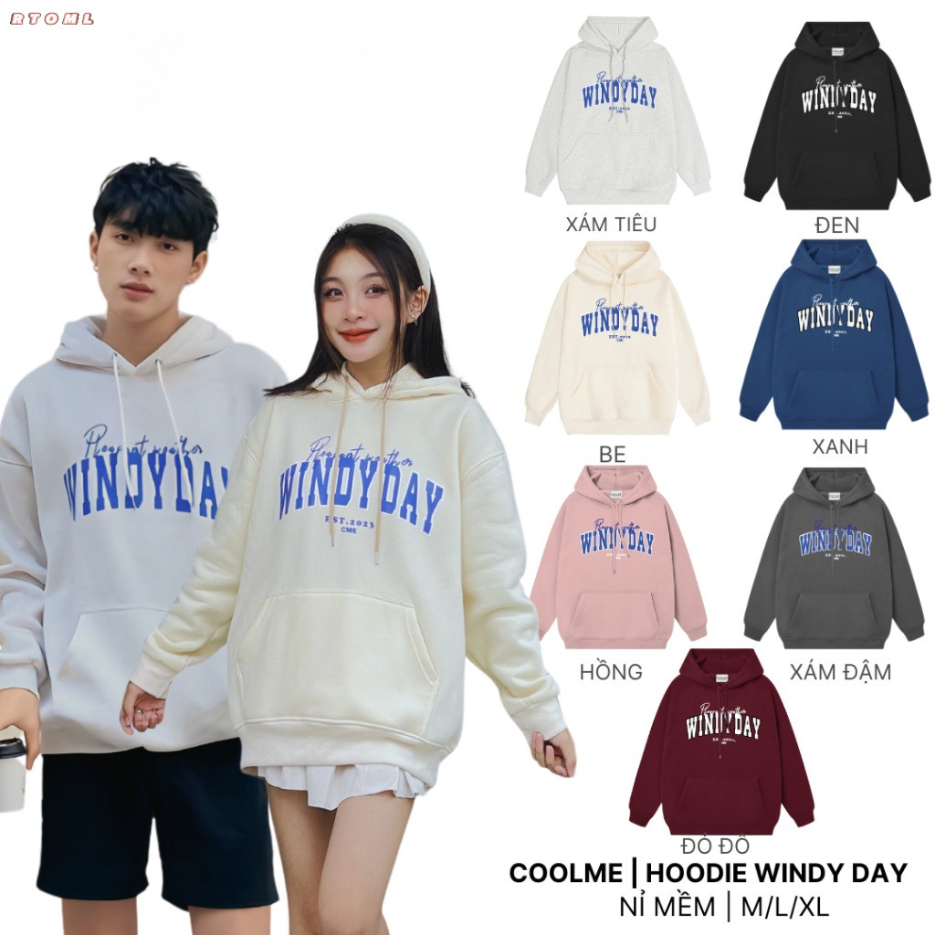 Áo hoodie unisex áo nỉ hoodie nam nữ Hàn Quốc cao cấp nhiều màu 330GSM Local Brand - RTOML