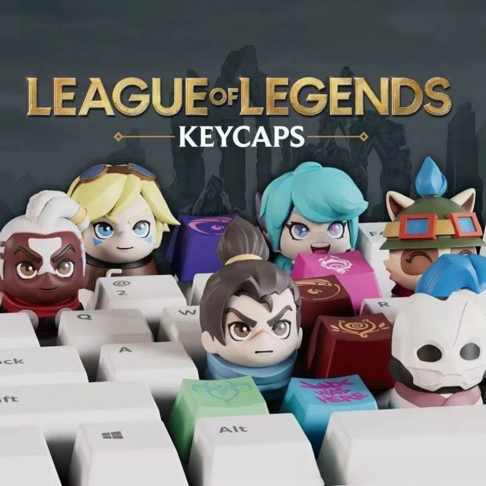 Liên Minh Huyền Thoại Keycap Mù Hộp Keycaps Sáng Tạo MX Switch Dễ Thương 3D Nhân Vật Anime Keycaps D