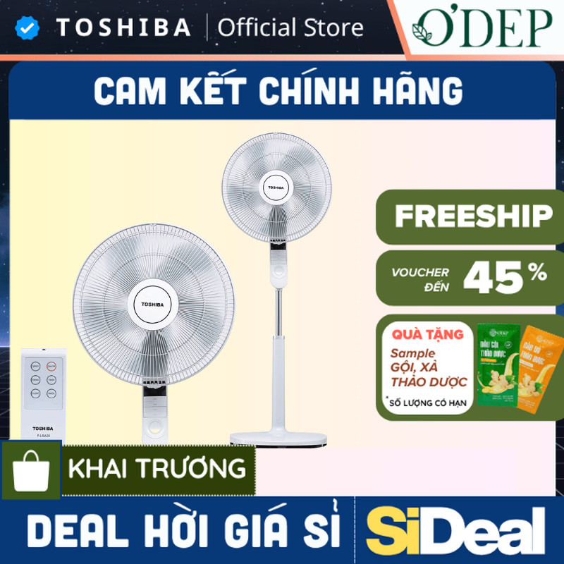 Quạt đứng Toshiba F-LSA20VN - Hàng chính hãng, bảo hành 12 - SIDEAL SIO