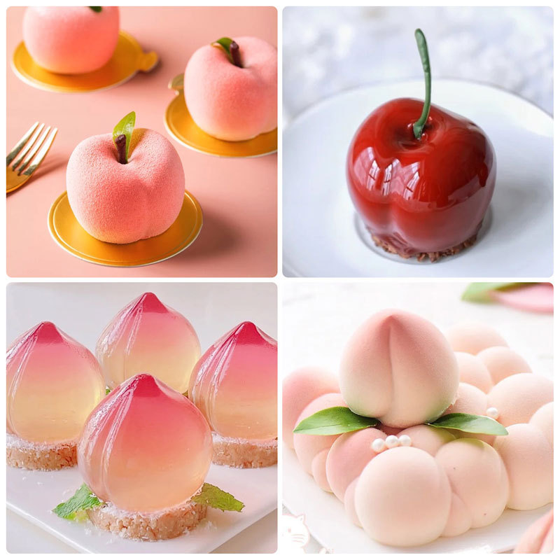 Đào Chocolate Longevity Peach Mold Peach Ice Cream Cherry Peach Milk Jelly