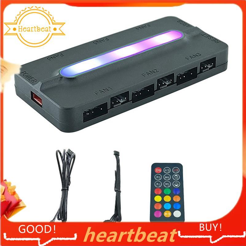 Bộ điều khiển ARGB 5V / 3Pin ARGB 4Pin Quạt PWM Hub Quạt Hub ARGB Bộ chia trung tâm cho máy tính PC 