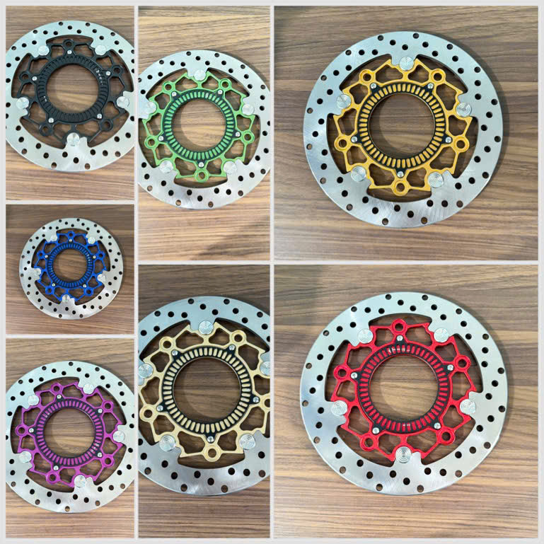 Đĩa trước Winner V4 5 lỗ NVM size 267mm ABS nút inox 304 siêu sáng