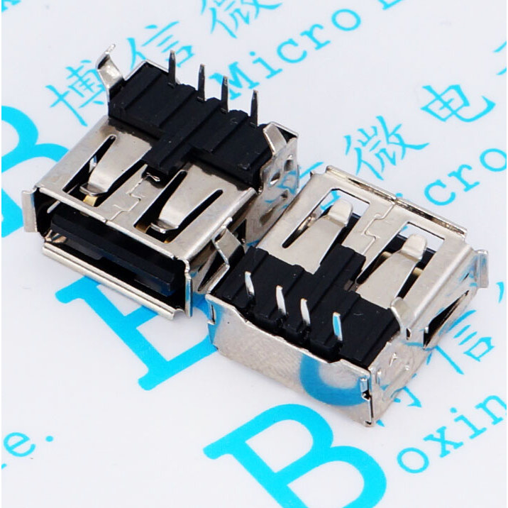 Vinyl AF90 USB-A Loại Giao Diện Ổ Cắm Nữ 90 Độ Cong Pin Một Nữ USB Ổ Cắm Cong Pin USB-A Loại