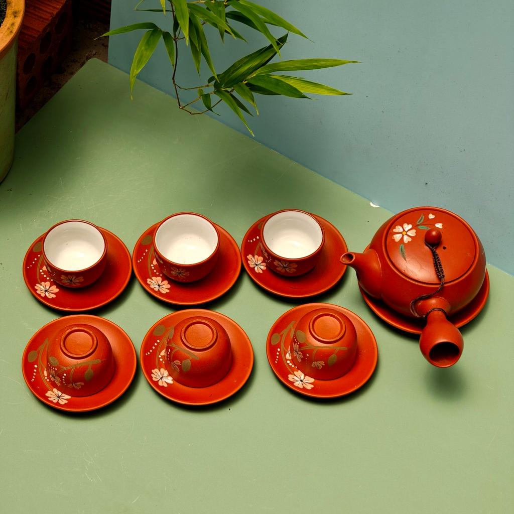 Bộ trà men gốm tử sa hàng xuất khẩu Nhật Bản thanh lý