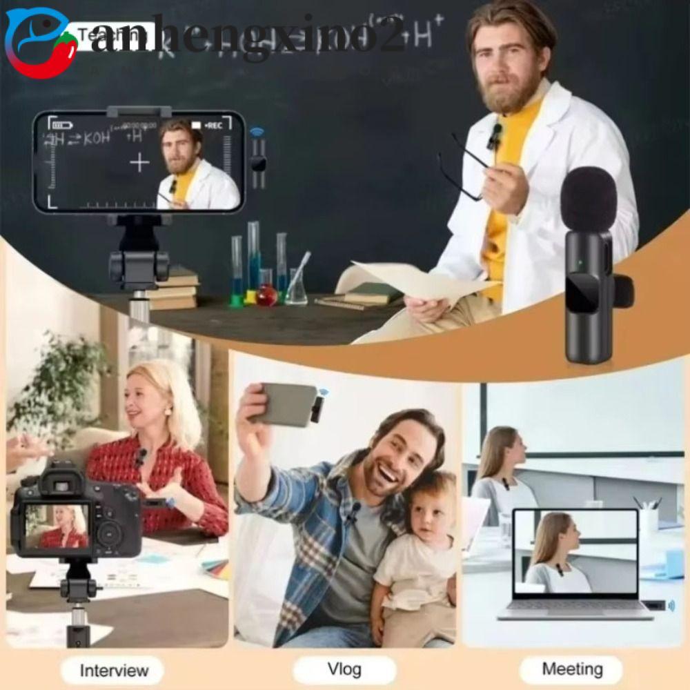 Micrô Lavalier mini ANHENGXIN K9, Mic ve áo mini cầm tay không dây, Mic phát sóng trực tiếp Giảm tiế